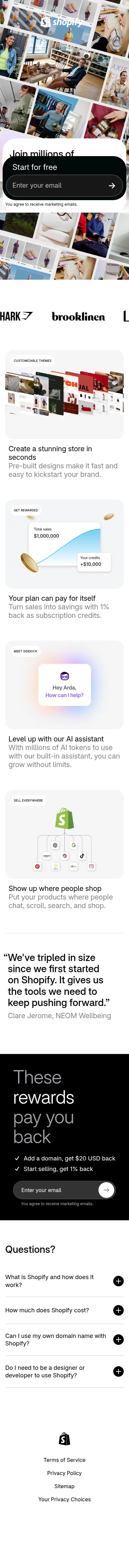 shopify.com/free-trial on mobile