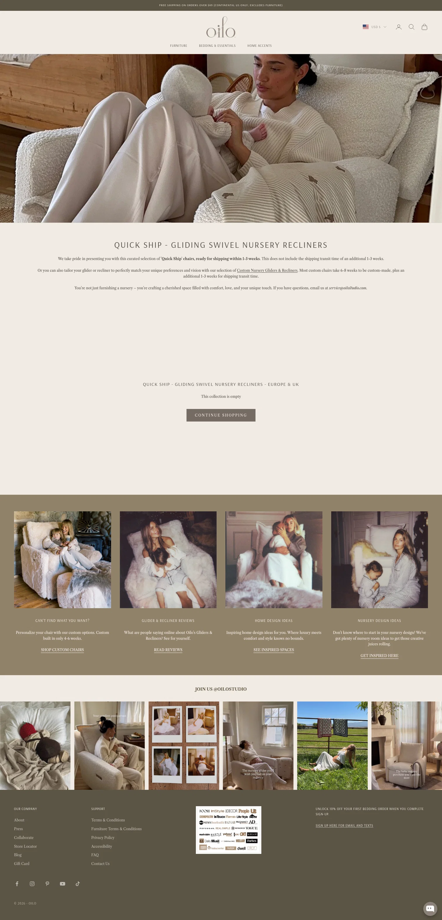 Oilo landing page