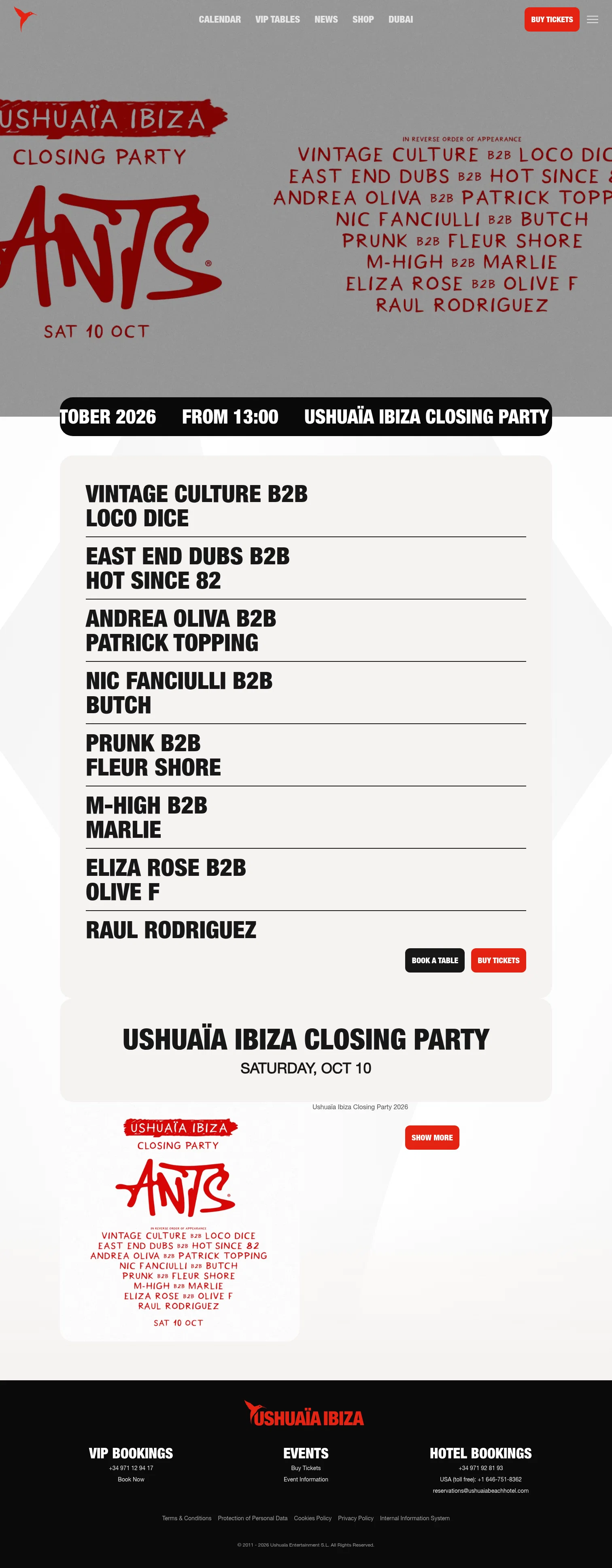 Ushuaia landing page