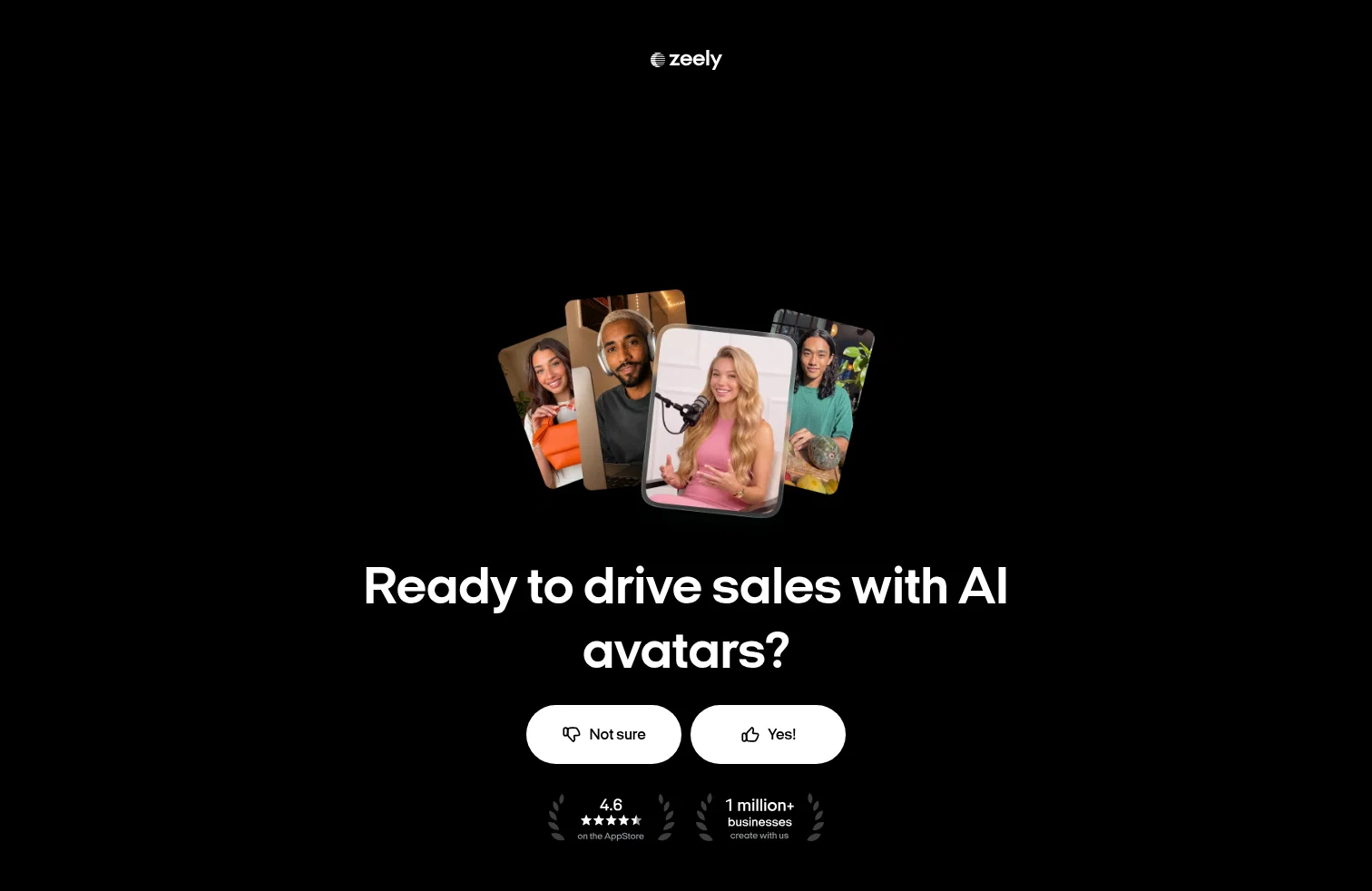 Zeely landing page