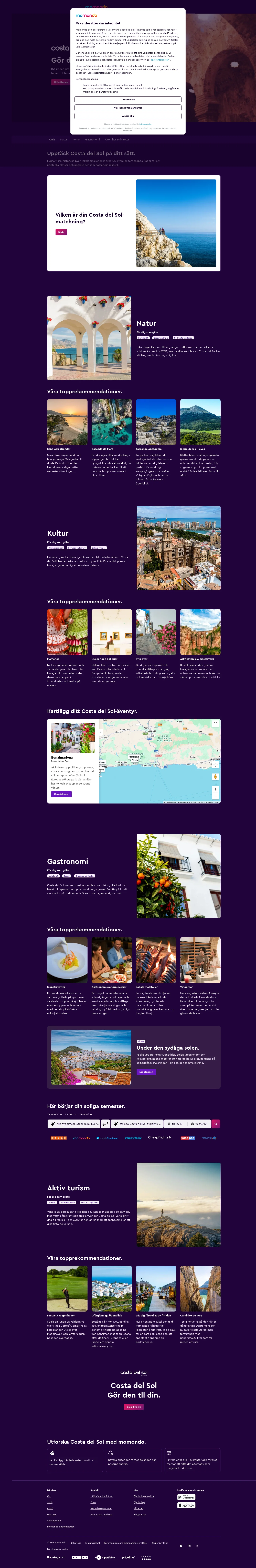 momondo landing page