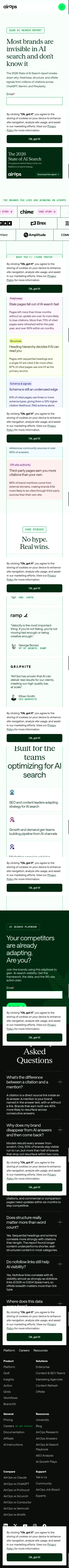 airops.com/lp/the-state-of-aeo-report on mobile, full screenshot