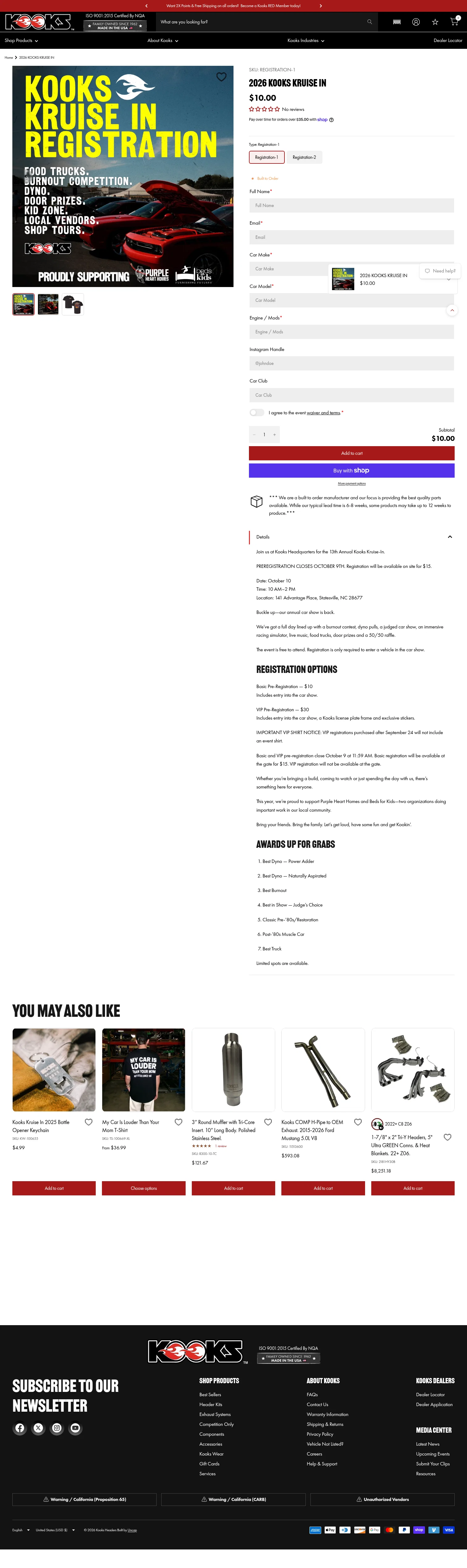 Kooks Headers landing page