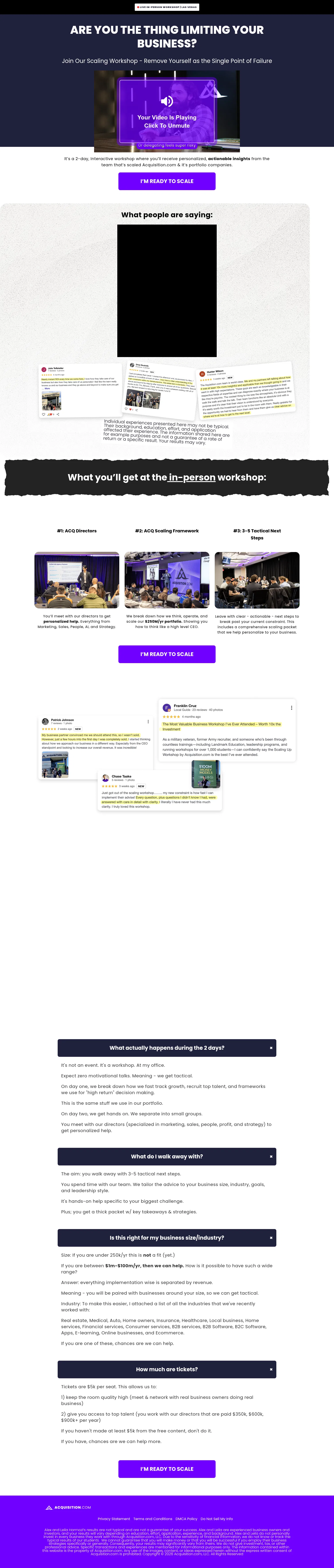 acquisition.com/workshop on desktop, full screenshot
