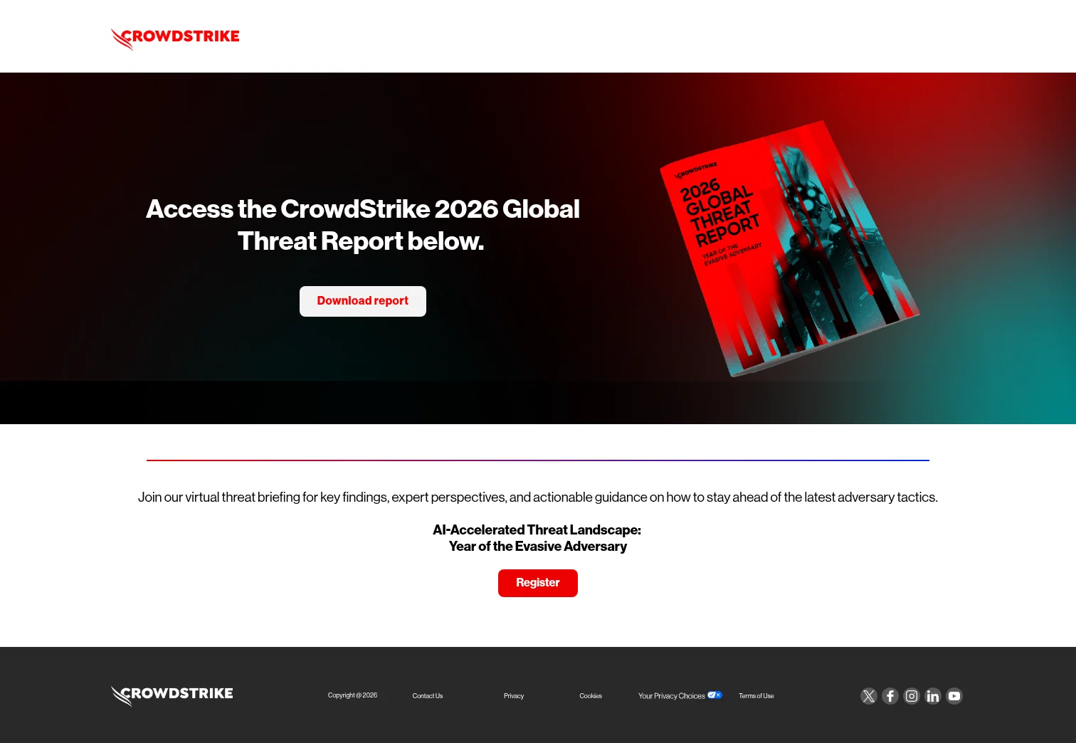 CrowdStrike landing page
