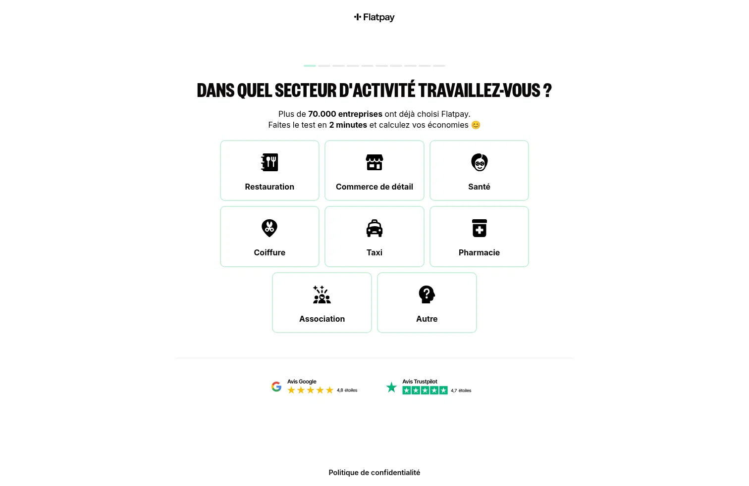 Flatpay landing page