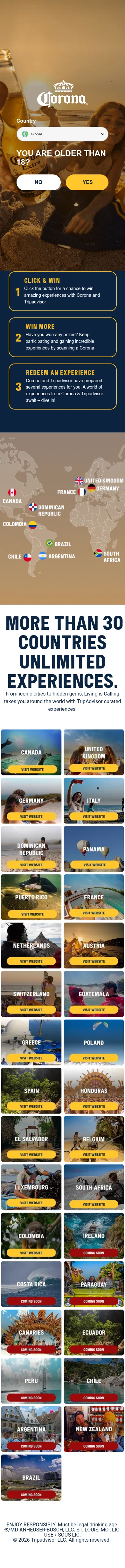 corona.com/en/livingiscalling/global on mobile