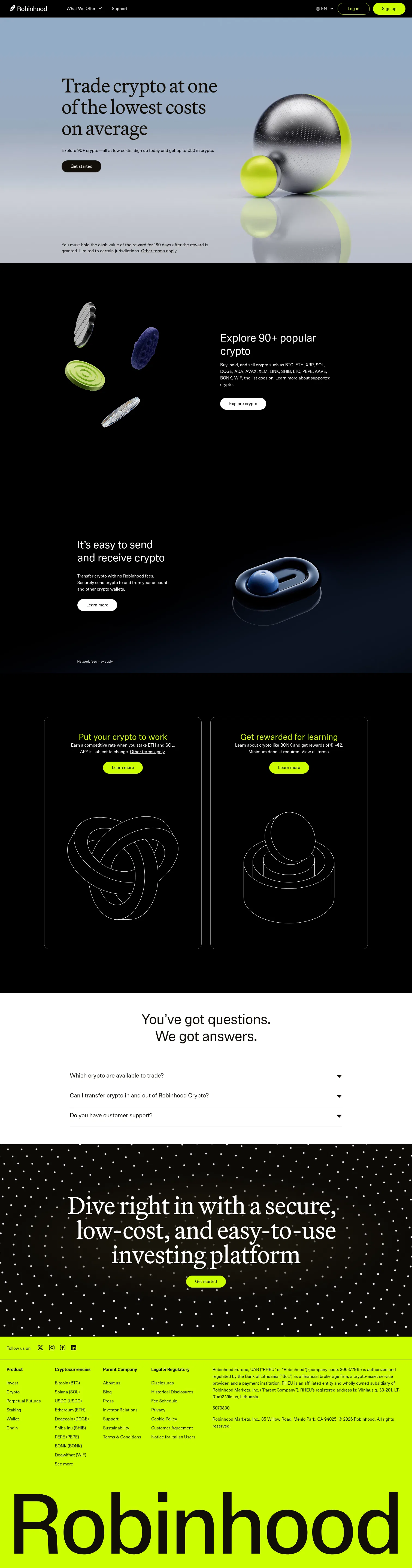 robinhood.com/eu/en/crypto on desktop, full screenshot