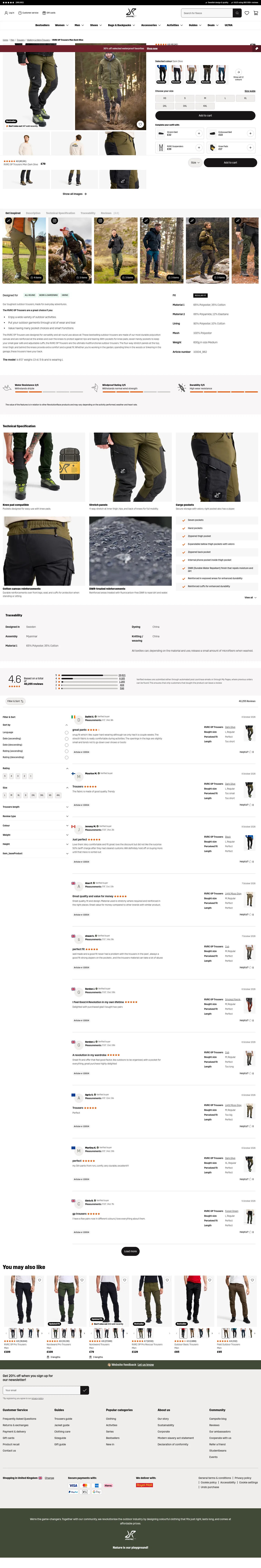revolutionrace.co.uk/men/trousers/walking-hiking-trousers/rvrc-gp-pants-men on desktop, full screenshot
