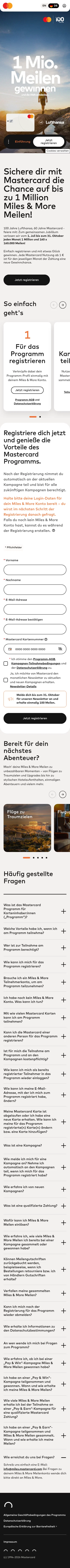 miles.mastercard.com/de/meilenaktionen/2026 on mobile