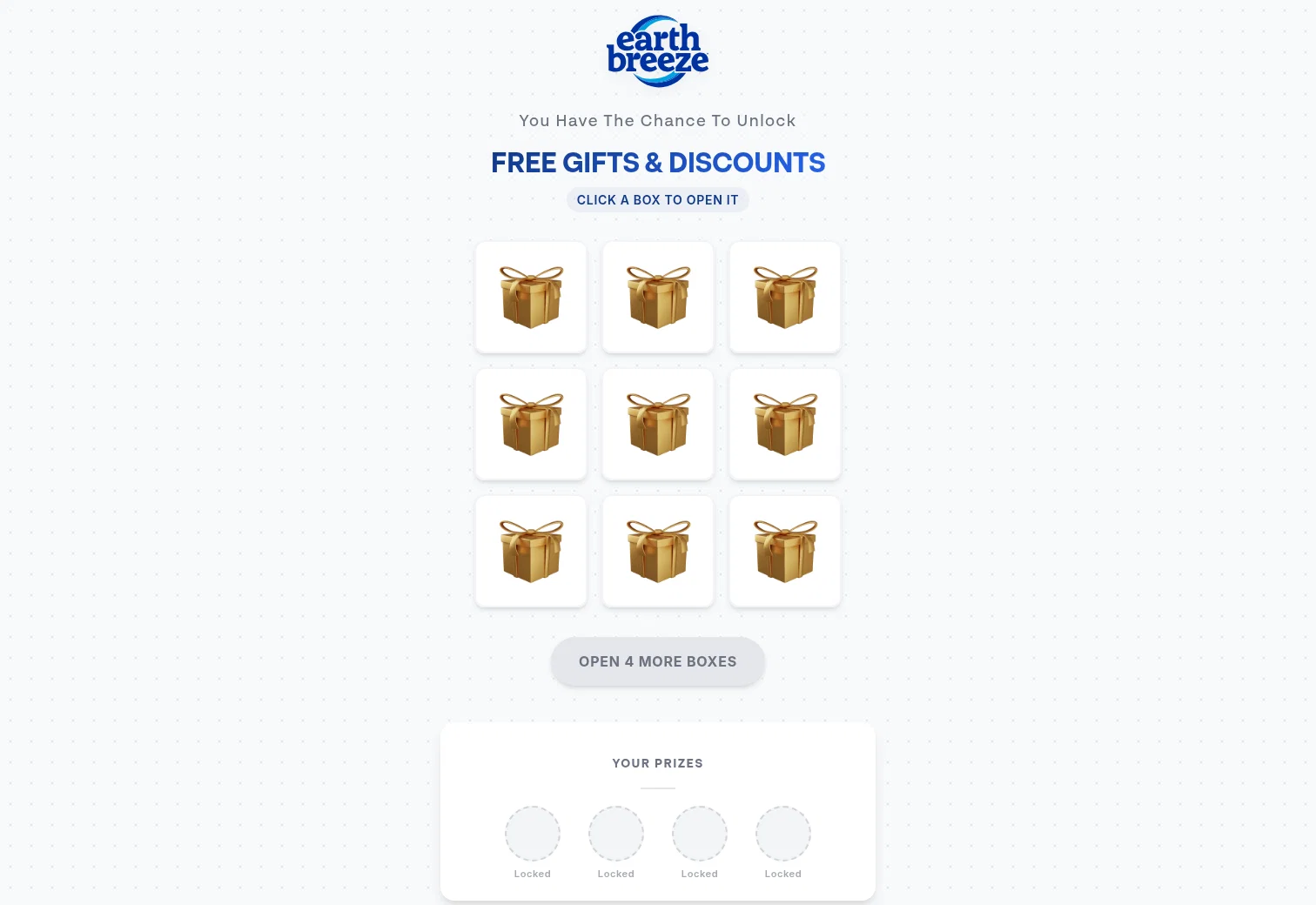 Earth Breeze landing page