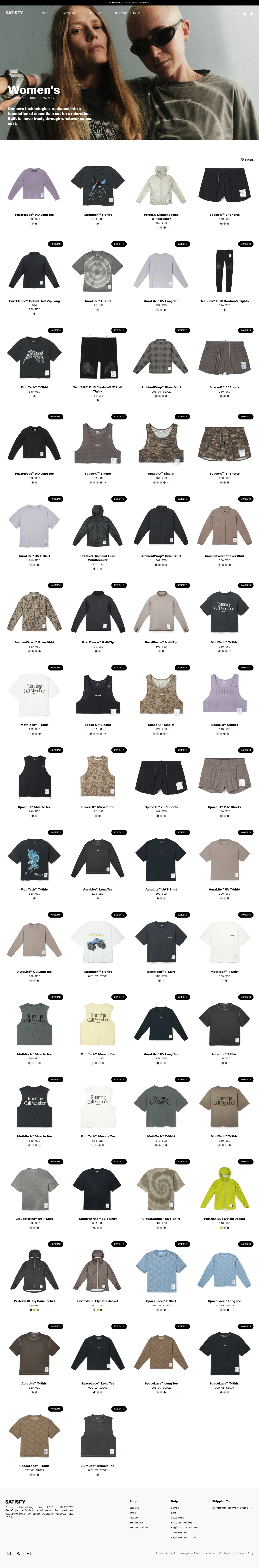 satisfyrunning.com/collections/women on desktop