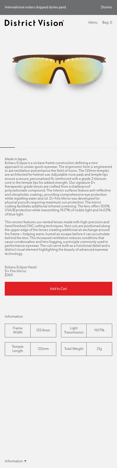 districtvision.com/products/koharu-eclipse-hazel-d-fire-mirror on mobile