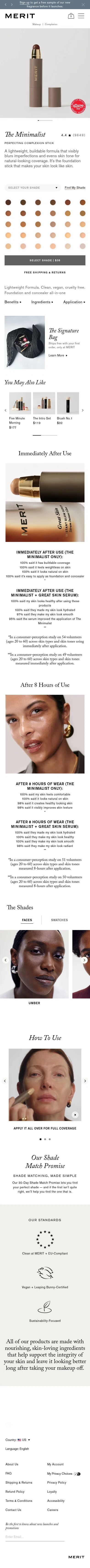 meritbeauty.com/products/the-minimalist on mobile