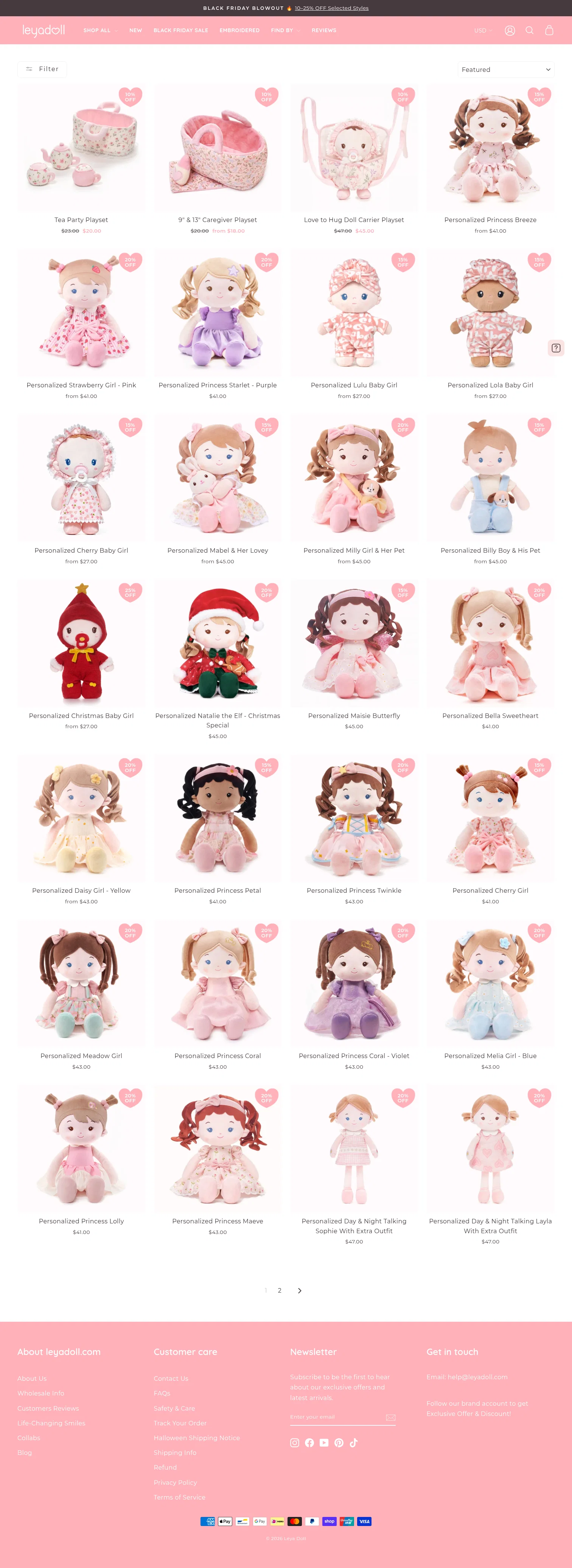 leyadoll.com/collections/tea-party-fun on desktop