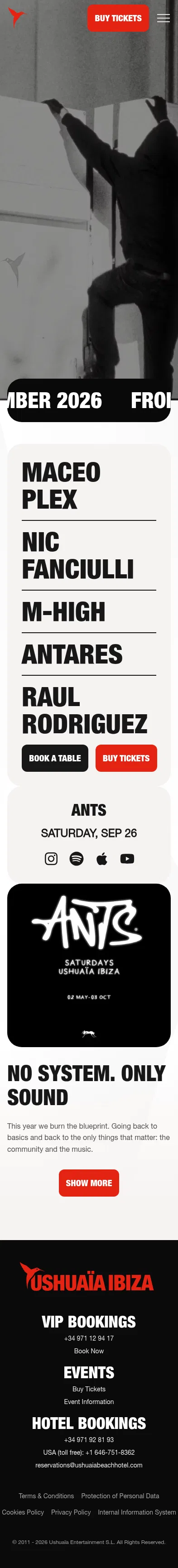 theushuaiaexperience.com/club/en/events/2026/ants/2026-09-26 on mobile, full screenshot