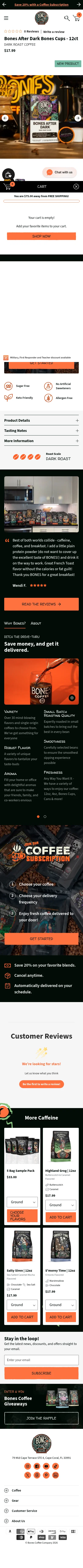 bonescoffee.com/products/bones-after-dark-bones-cups-12ct on mobile