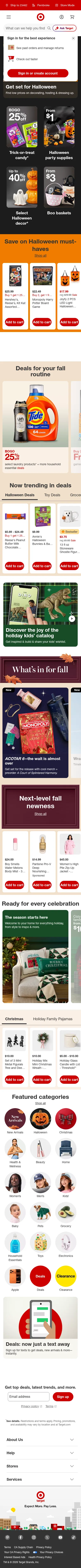 target.com on mobile, full screenshot