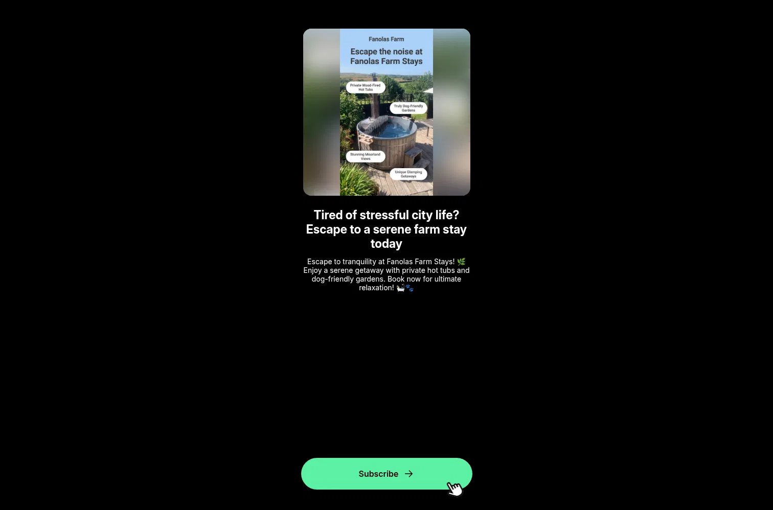 zee.store/fanolasfarmholidaylodges/27bb3ea9-07f1-4d4b-85ed-c38f5681a48a/cid4406 on desktop, full screenshot