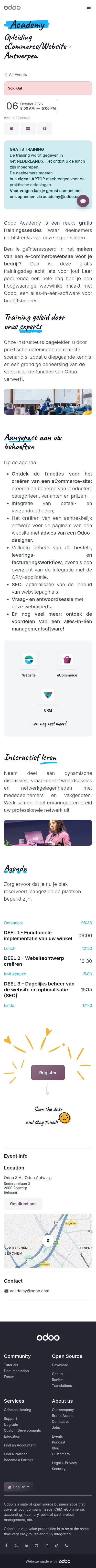 odoo.com/event/opleiding-ecommerce-website-antwerpen-11949/register on mobile, full screenshot
