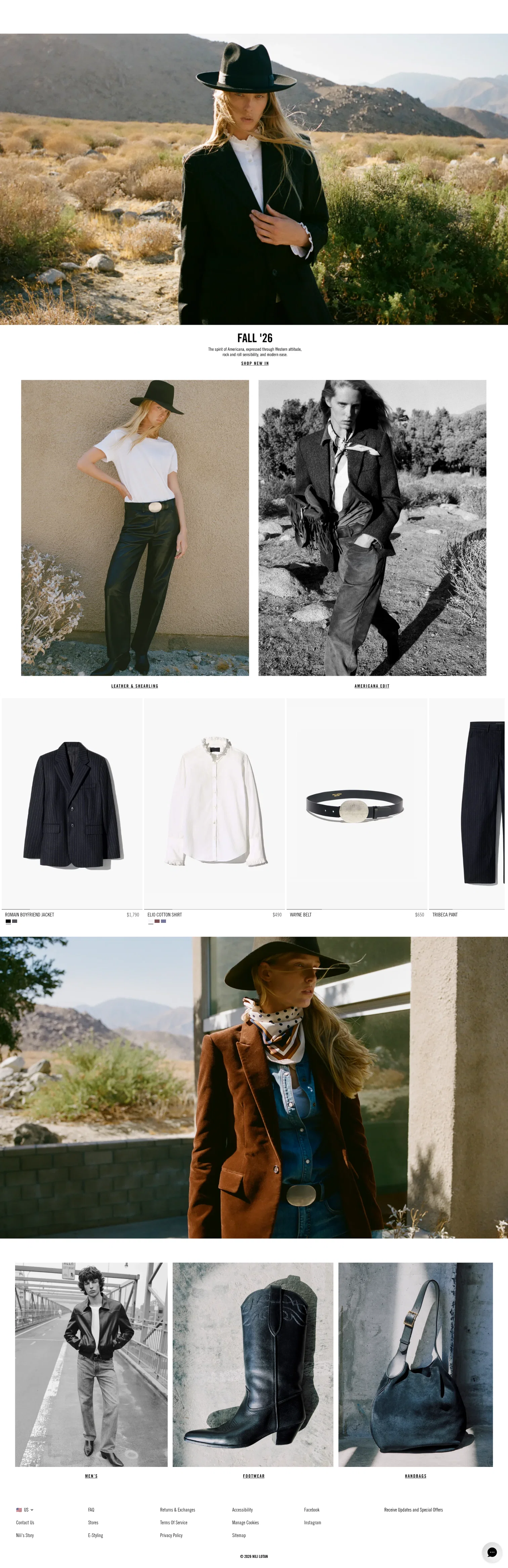 Nili Lotan landing page
