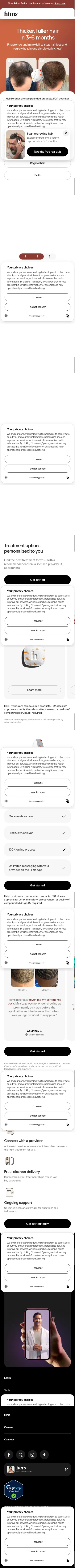 hims.com/lp/hair-start-personalized-treatments on mobile, full screenshot
