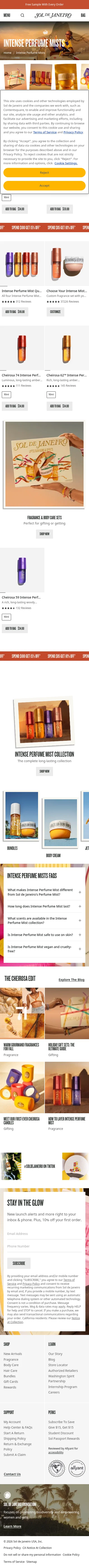 soldejaneiro.com/collections/intense-perfume-mists on mobile