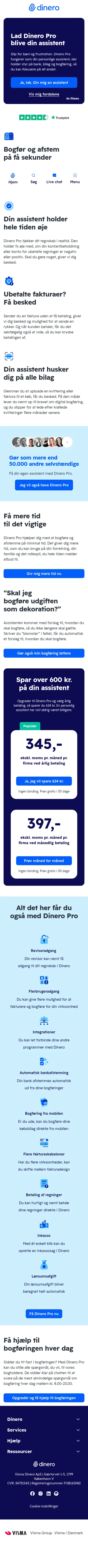 dinero.dk/pro-din-assistent on mobile