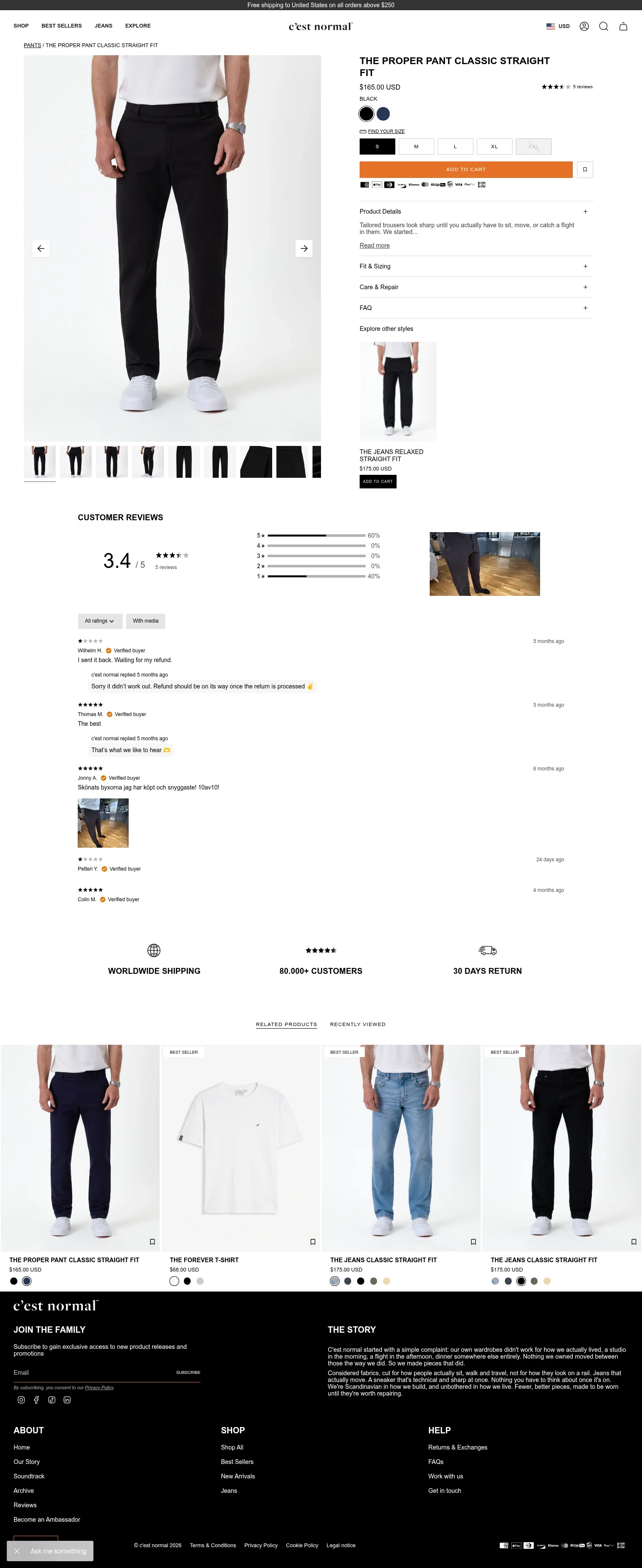 cestnormal.com/products/the-proper-pant-classic-straight-fit-black on desktop
