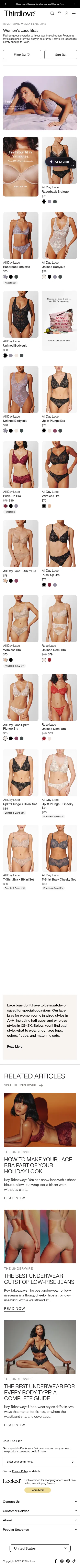 thirdlove.com/collections/lace on mobile, full screenshot