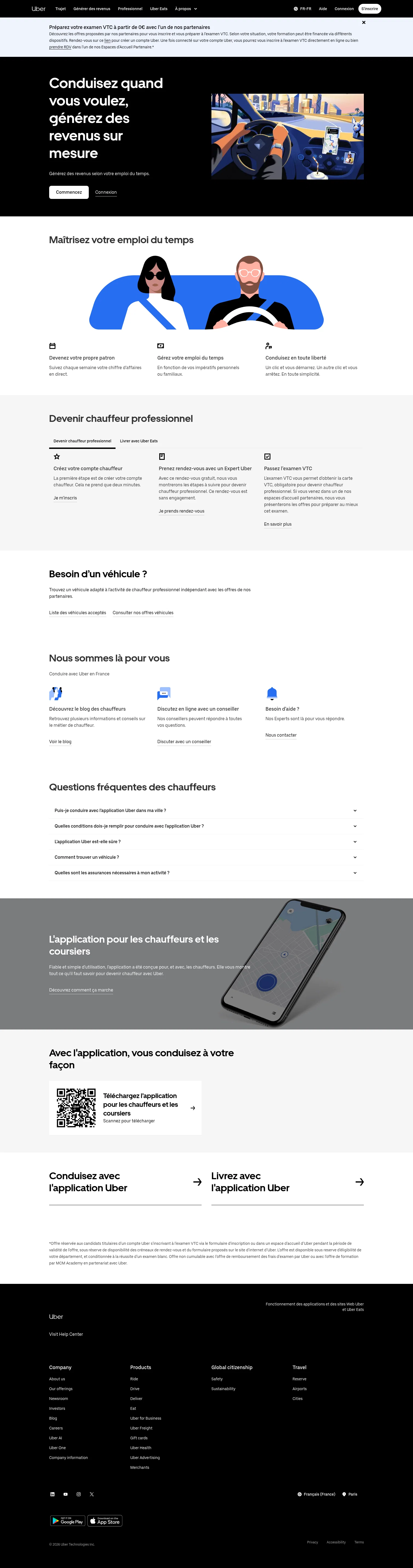 uber.com/fr/fr/drive on desktop