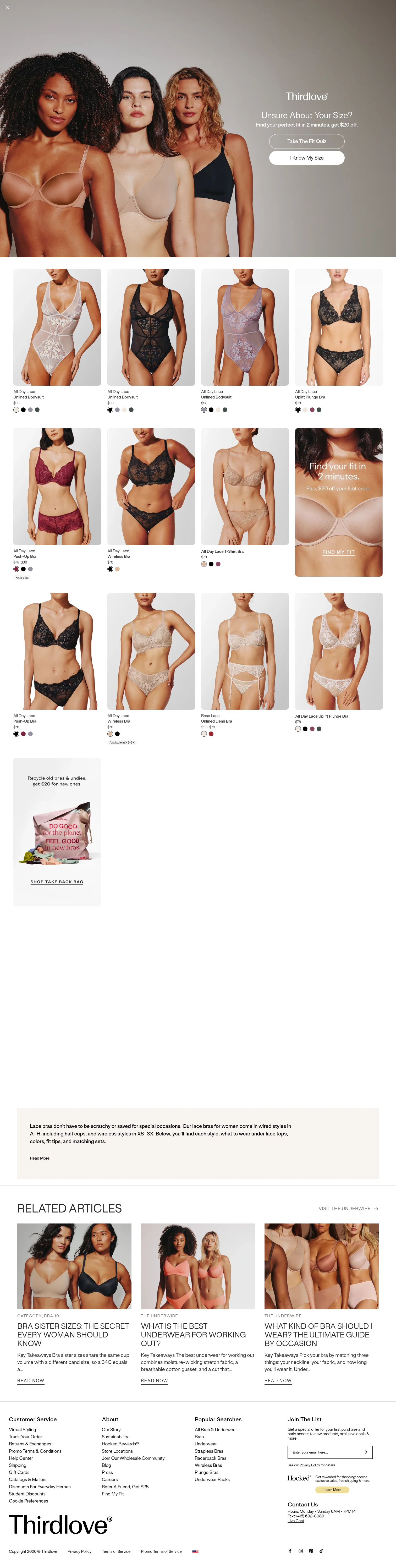 ThirdLove landing page