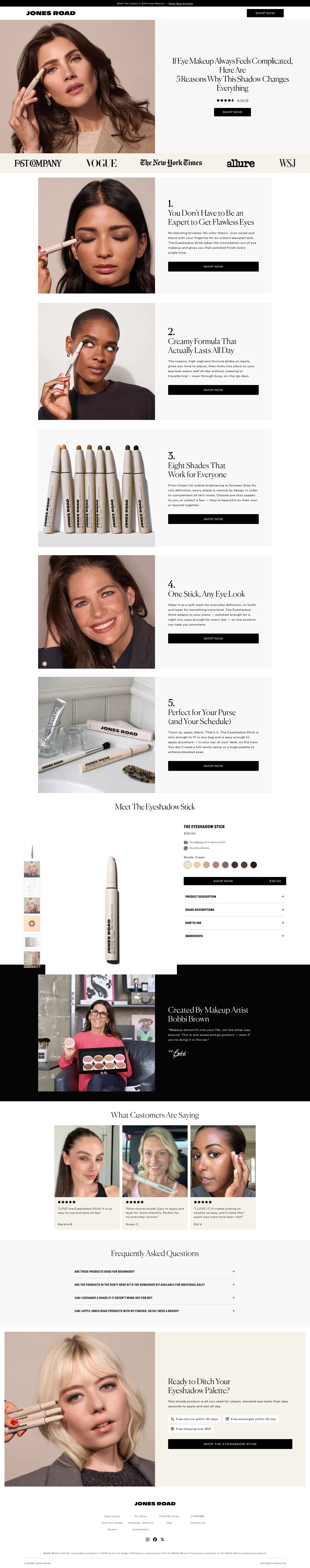 myshop.jonesroadbeauty.com/the-eyeshadow-stick on desktop, full screenshot