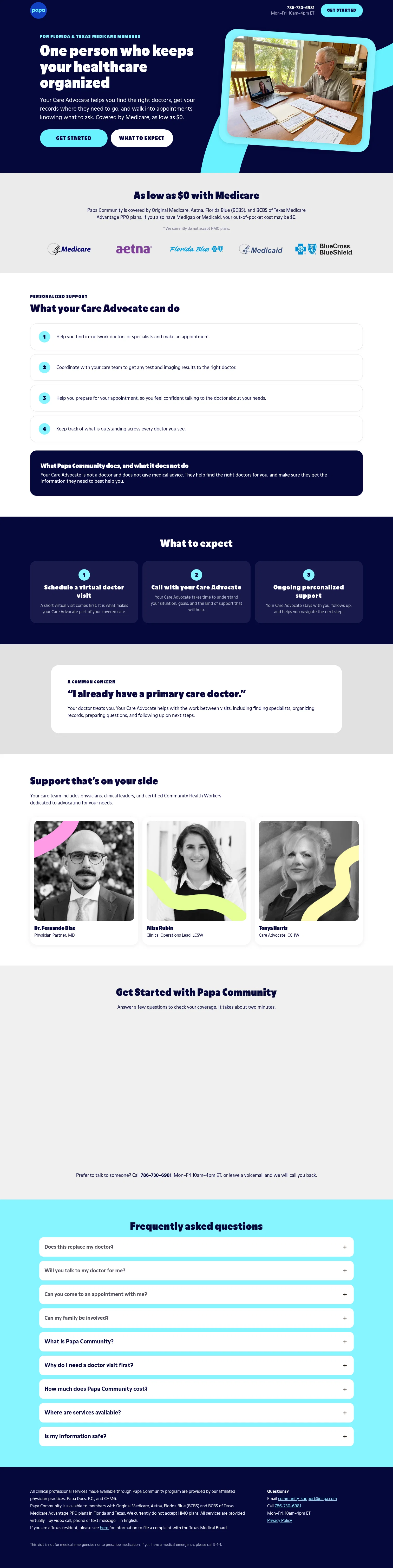 community.papa.com/support/care-coordination on desktop