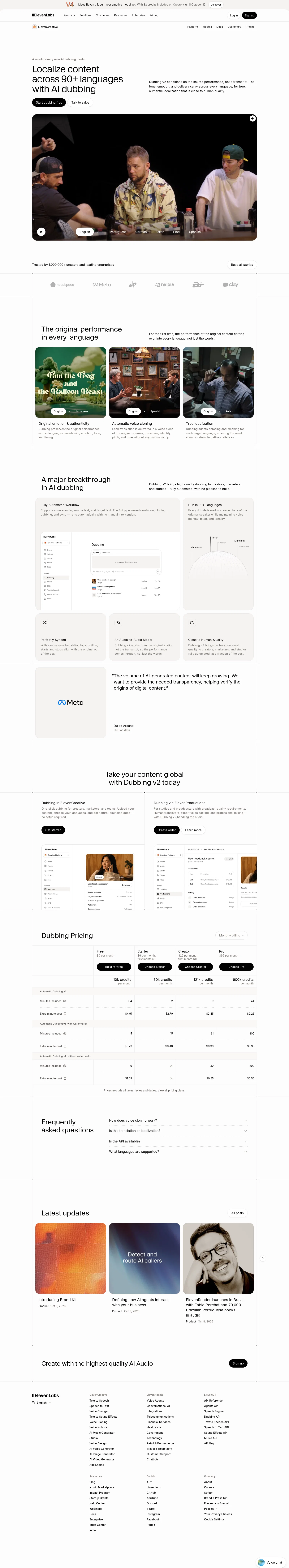 elevenlabs.io/dubbing-studio on desktop