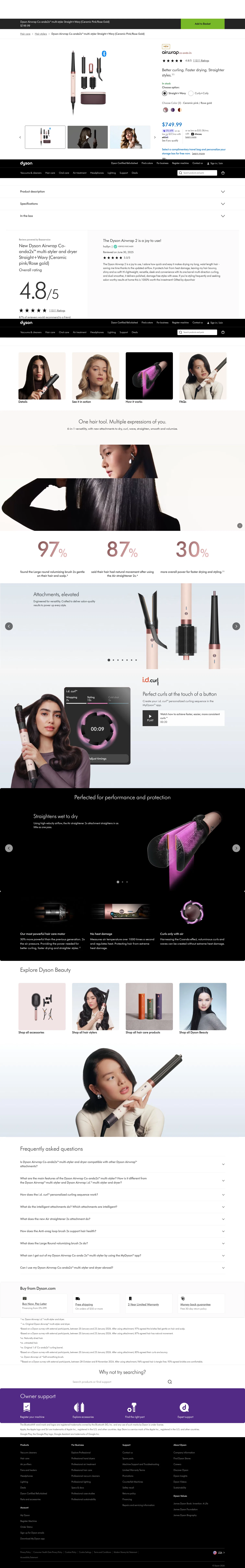 dyson.com/hair-care/hair-stylers/airwrap-co-anda2x/straight-wavy-ceramic-pink-rose-gold on desktop, full screenshot