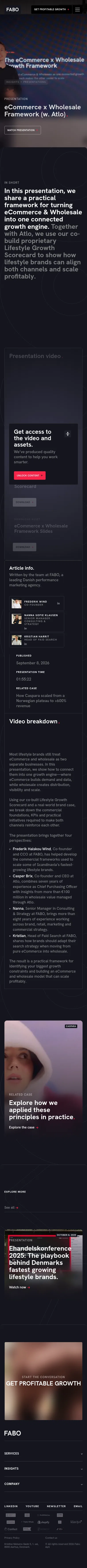 fabo.dk/da/presentations/ecommerce-x-wholesale-framework on mobile, full screenshot