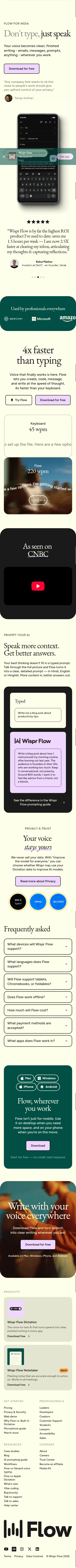 wisprflow.ai/india on mobile