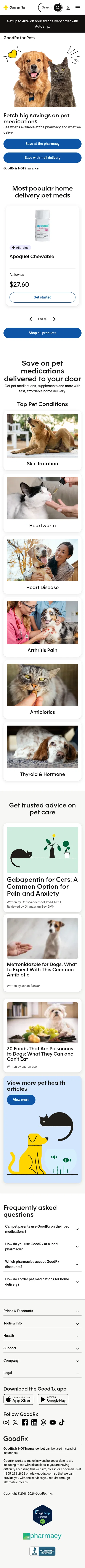 goodrx.com/pets on mobile