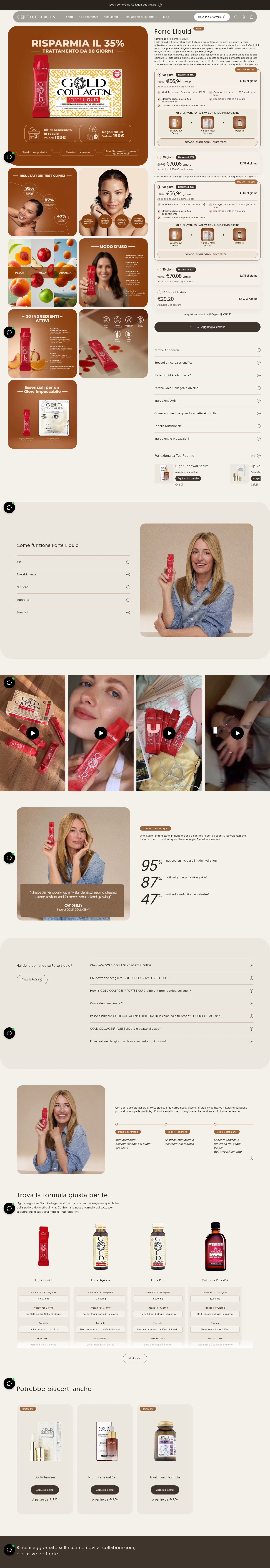 gold-collagen.com/it-it/products/forte-liquid-it on desktop, full screenshot
