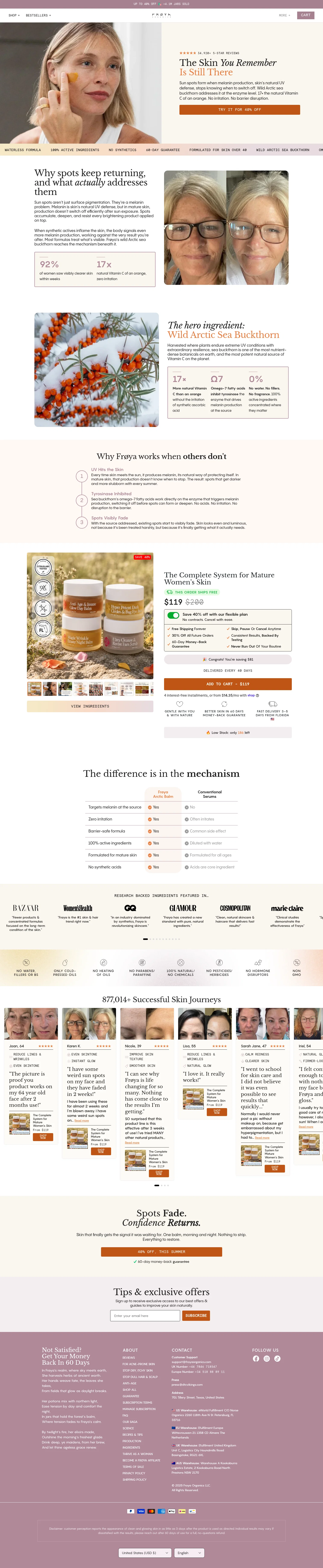 froyaorganics.com/pages/sun-spots-1 on desktop
