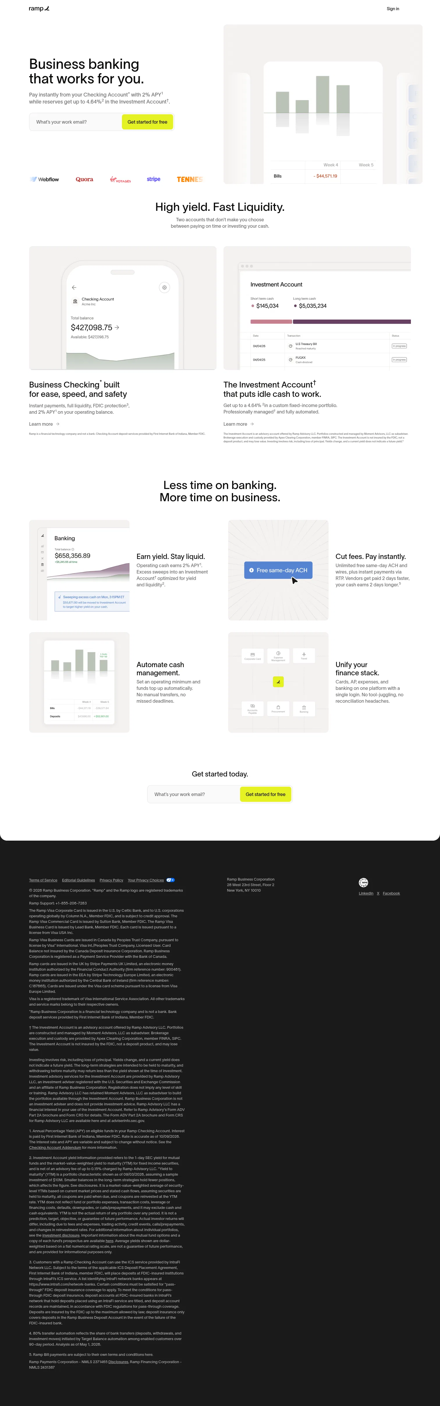 ramp.com/lp2/business-banking on desktop, full screenshot