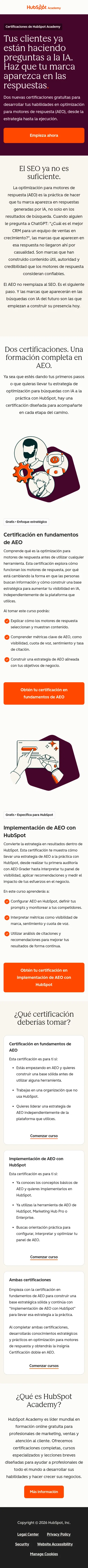 offers.hubspot.com/academy-aeo-certifications-es on mobile, full screenshot