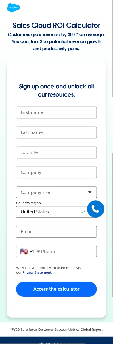salesforce.com/sales/resources/sales-roi-calculator on mobile