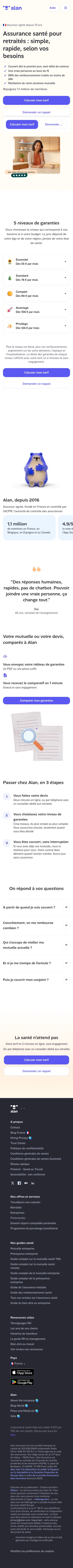 alan.com/fr-fr/p/senior-paid-dg on mobile, full screenshot