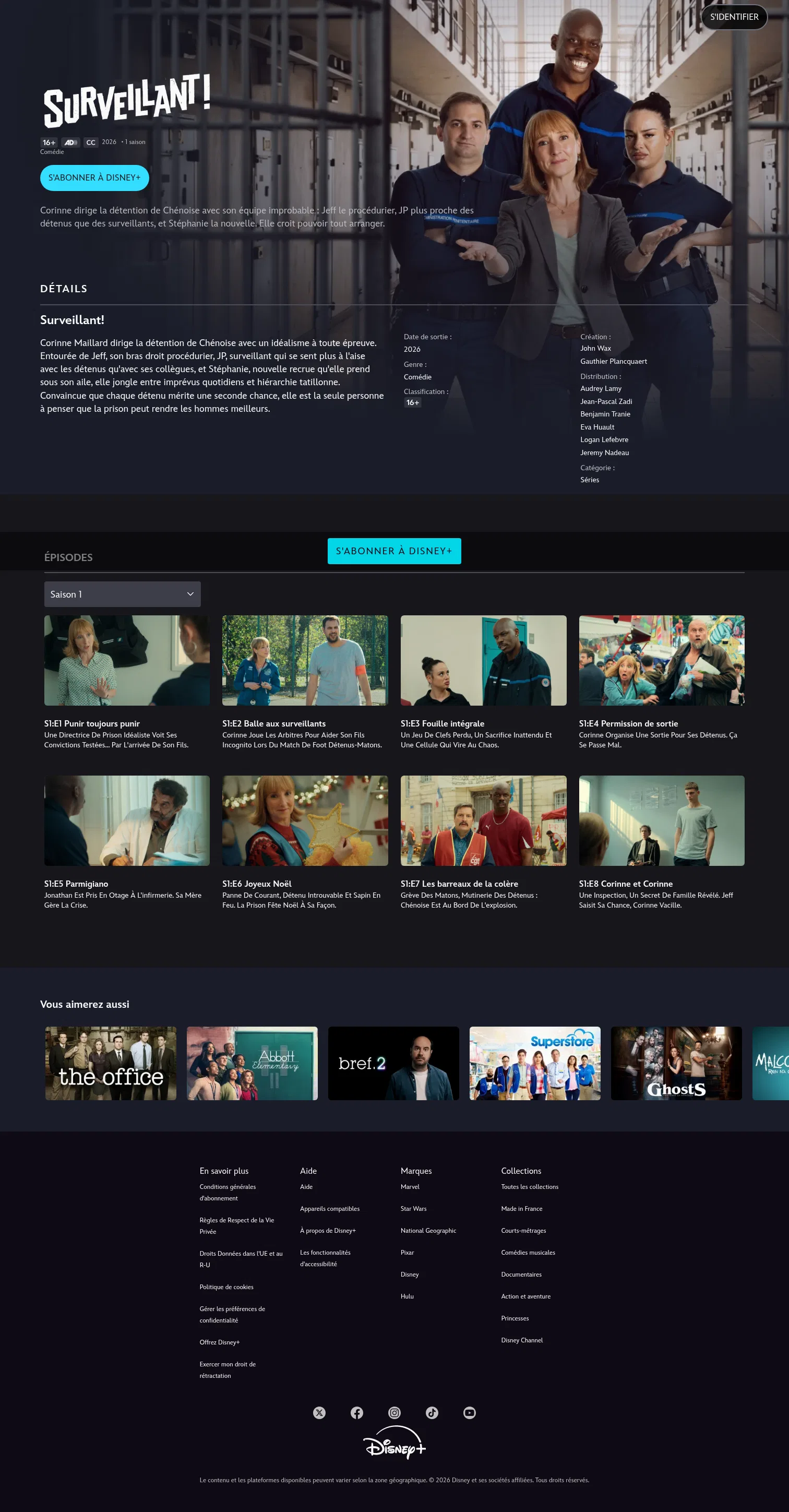 disneyplus.com/fr-fr/browse/entity-28bb36cb-1ec8-4ef6-8fc3-17fbdd6bf387 on desktop, full screenshot