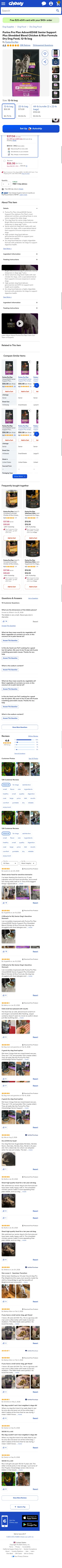 chewy.com/purina-pro-plan-advantedge-senior/dp/3583735 on mobile, full screenshot