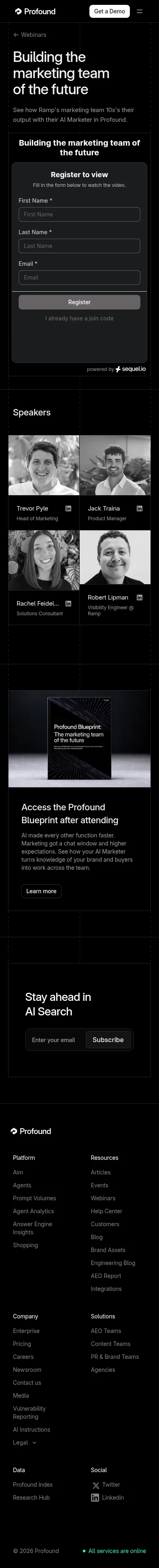 tryprofound.com/webinars/marketing-team-future on mobile