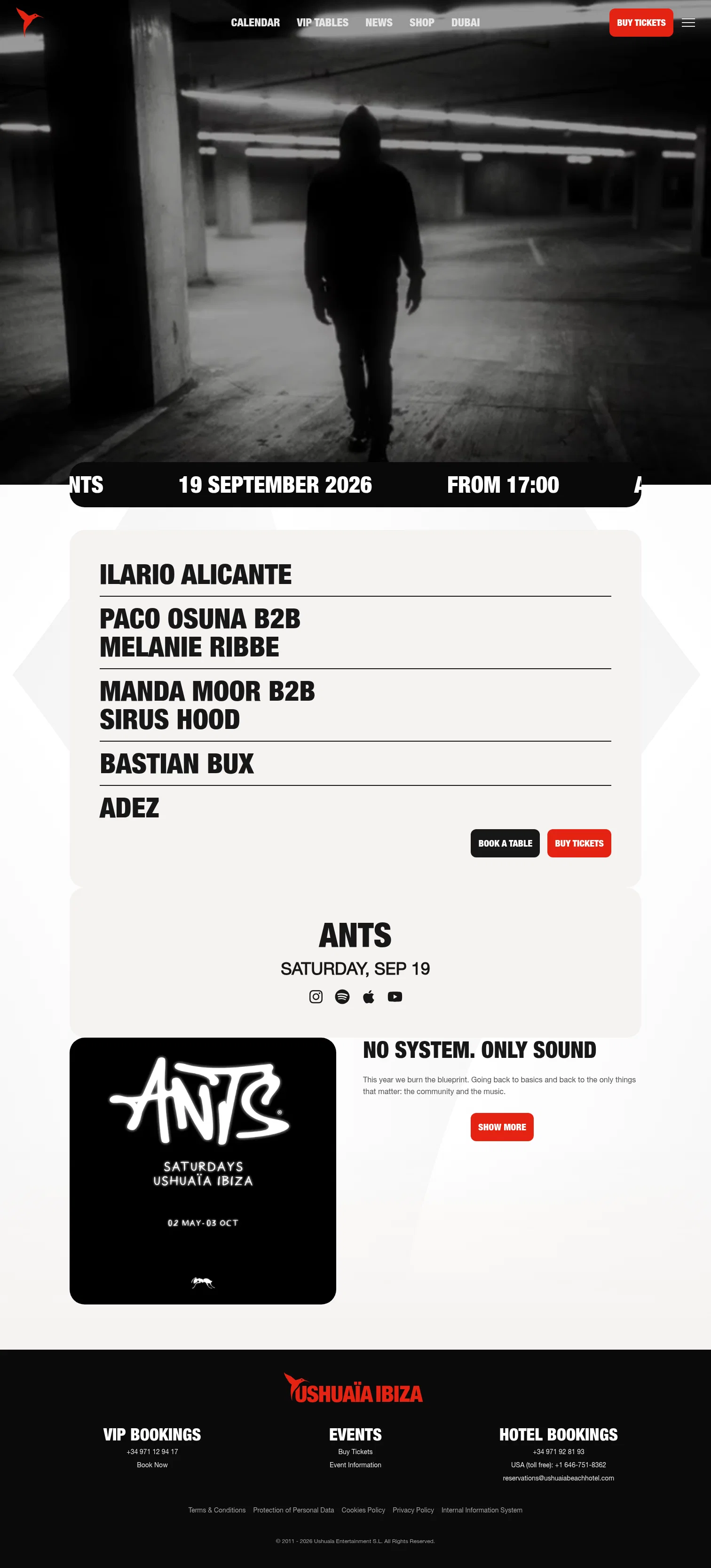 theushuaiaexperience.com/club/en/events/2026/ants/2026-09-19 on desktop