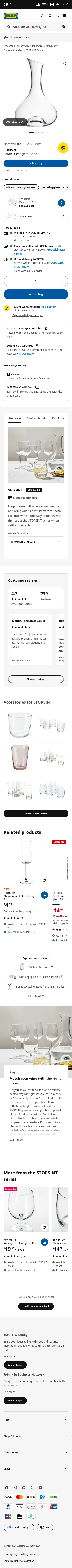 ikea.com/us/en/p/storsint-carafe-clear-glass-00396384 on mobile, full screenshot